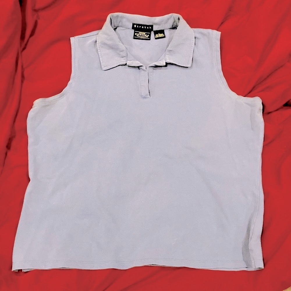 🌻5/$15-Sonoma stretch sleeveless polo size large